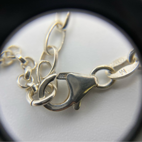 Sterling Silver Open Work Heart Cluster Chain Y-Drop Necklace Ornate Filigree - Picture 7 of 10